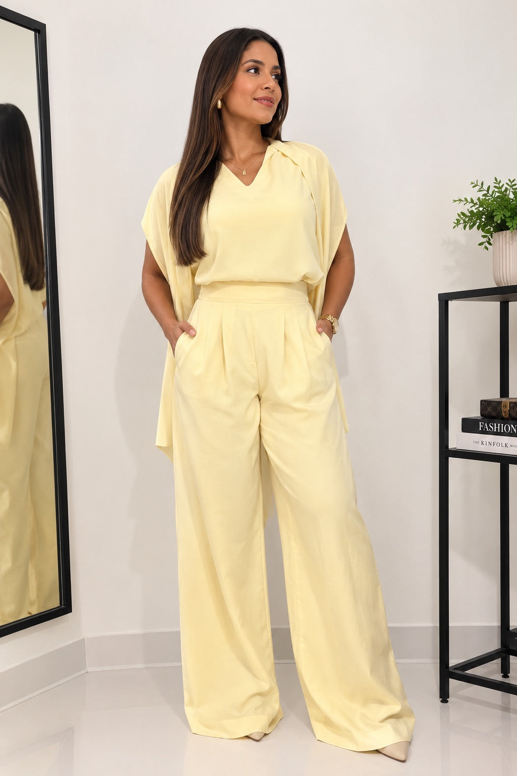 Conjunto Gola Paris — Amarelo Manteiga